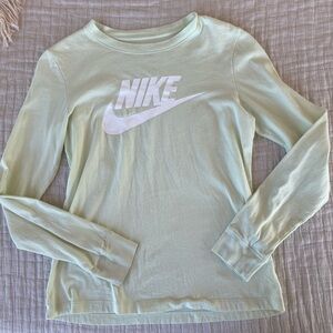 Nike light Green Long Sleeve Tee